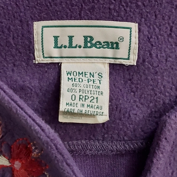 L.L. BEAN Women's FLEECE Sweater / SIZE: PETITE MEDIUM - Picture 7 of 7